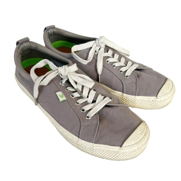 Cariuma Women's Sz 10 OCA Low Mystic Gray Canvas Lace Up Sneakers - Picture 1 of 11
